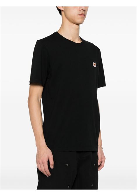 fox head patch t-shirt man black MAISON KITSUNÉ | LM00104KJ0008P199